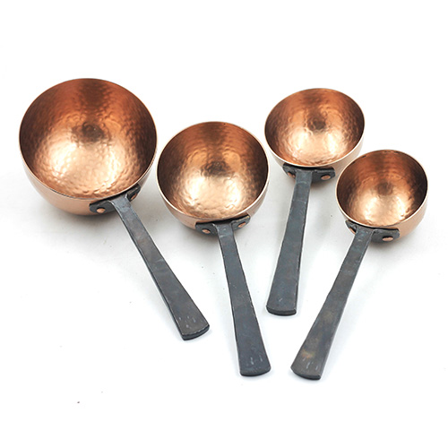 S4 Round Heavy Forged Copper Measuring Cup