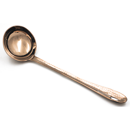 KITCHEN TOOL LADDLE PVD ROSEGold HANDLE HAMMERED